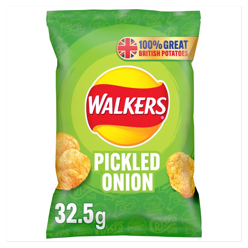 Walkers Crisps Pickled Onion 32.5g