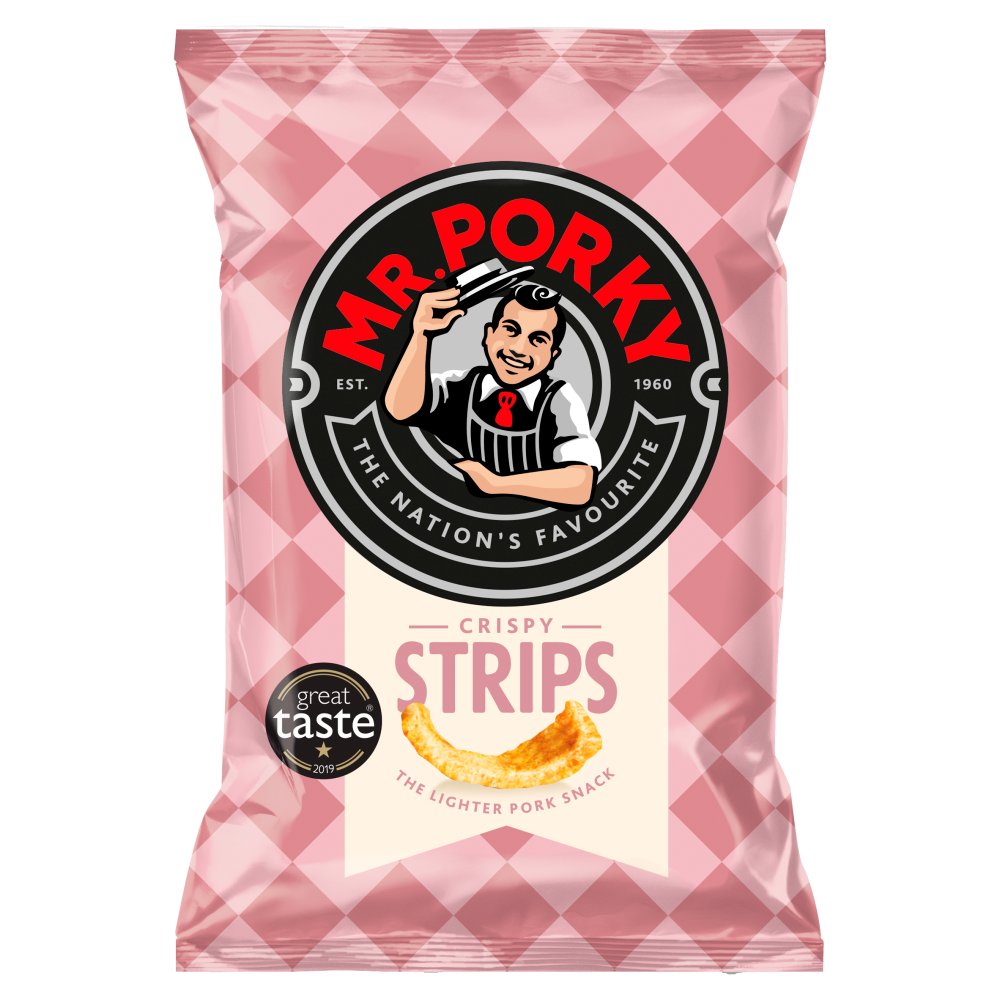 Mr Porky Pink Crispy Strips 35g
