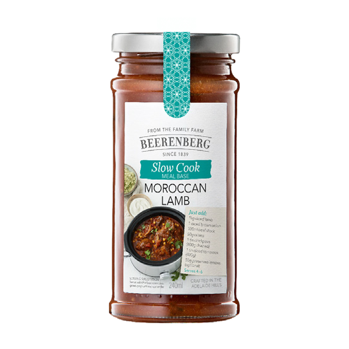 Beerenberg Slow Cook Moroccan Lamb Meal Base 240ml