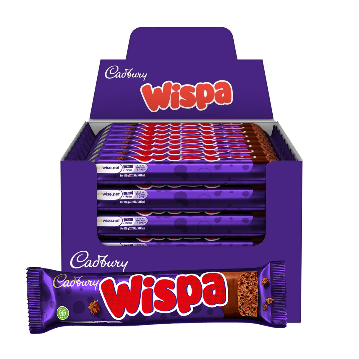 Cadbury Wispa Chocolate 36g Box - 48 Bars