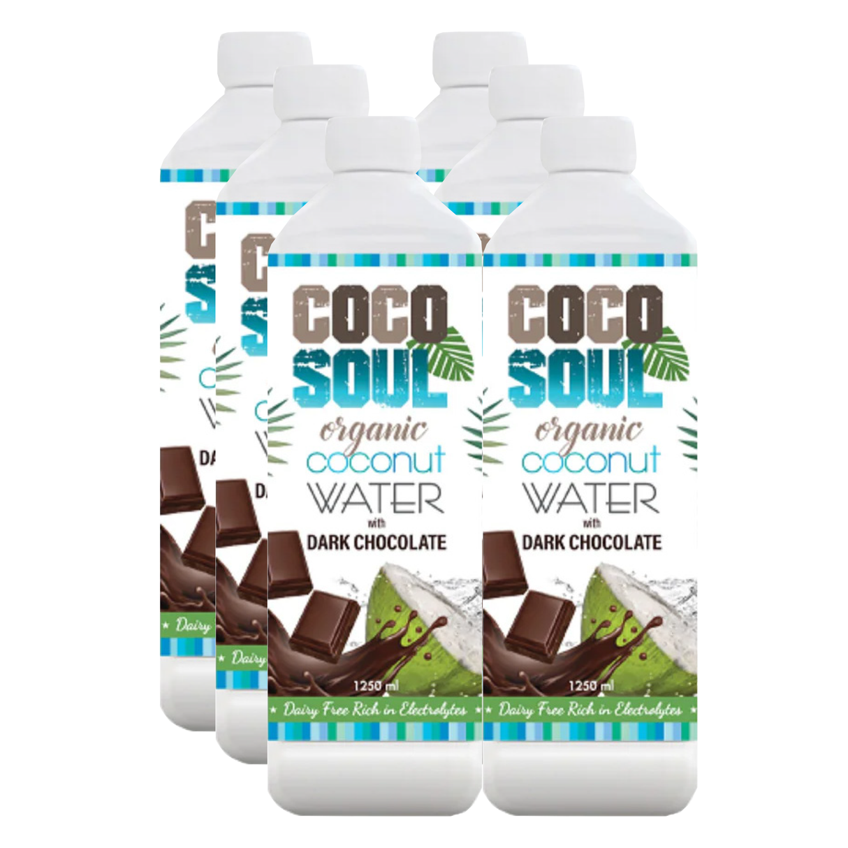 Coco Soul Coconut Water with Dark Chocolate 1.25L - 6 Pack Deal