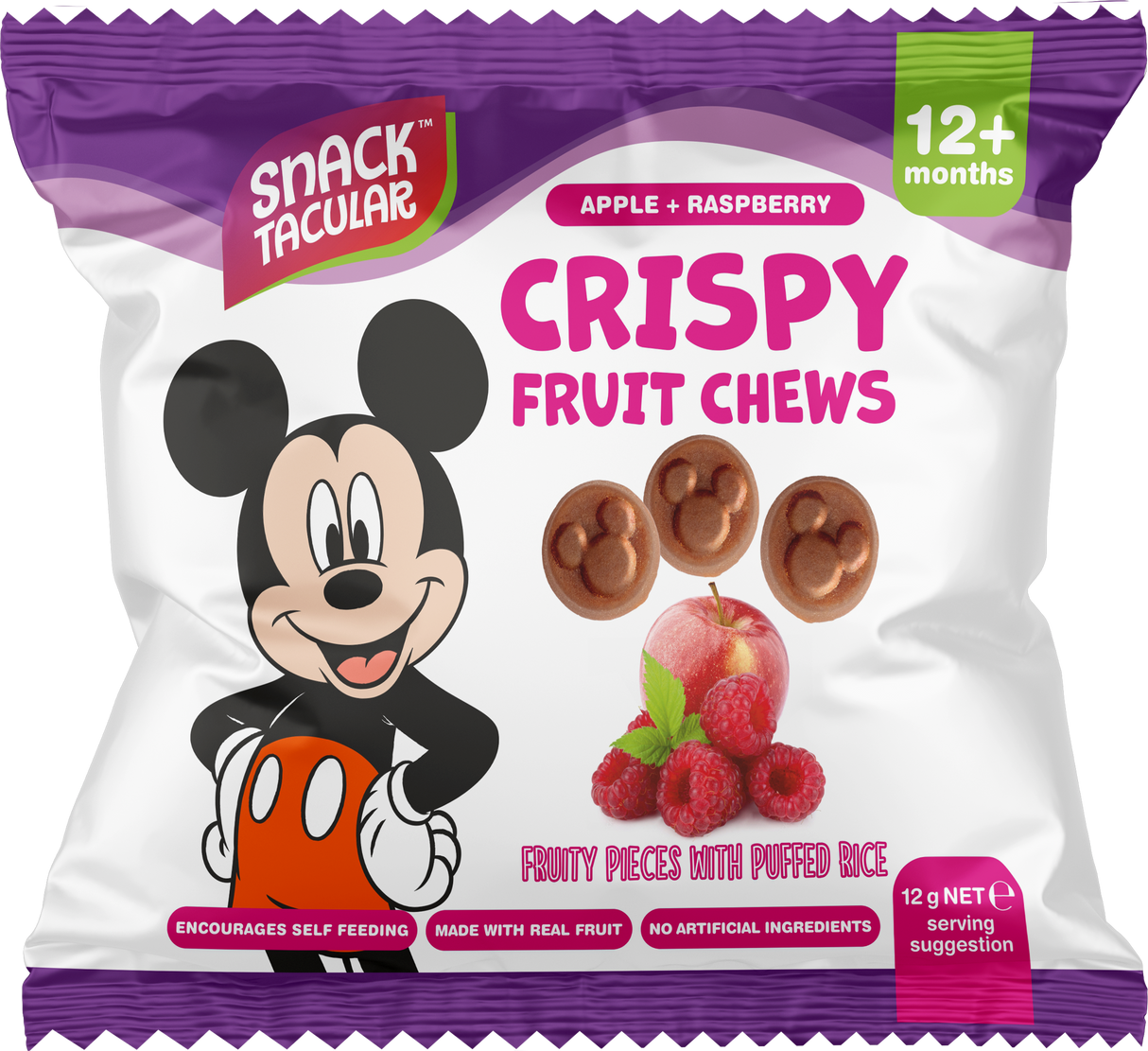 Snacktacular Disney Crispy Fruit Chews Raspberry 12g