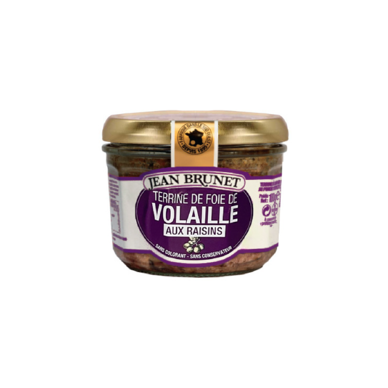 Jean Brunet Chicken Liver Confit with Raisin Pate 180g