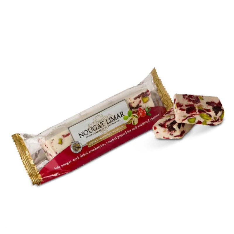 Nougat Limar Logs Cherry, Cranberry, Pistachio 150g