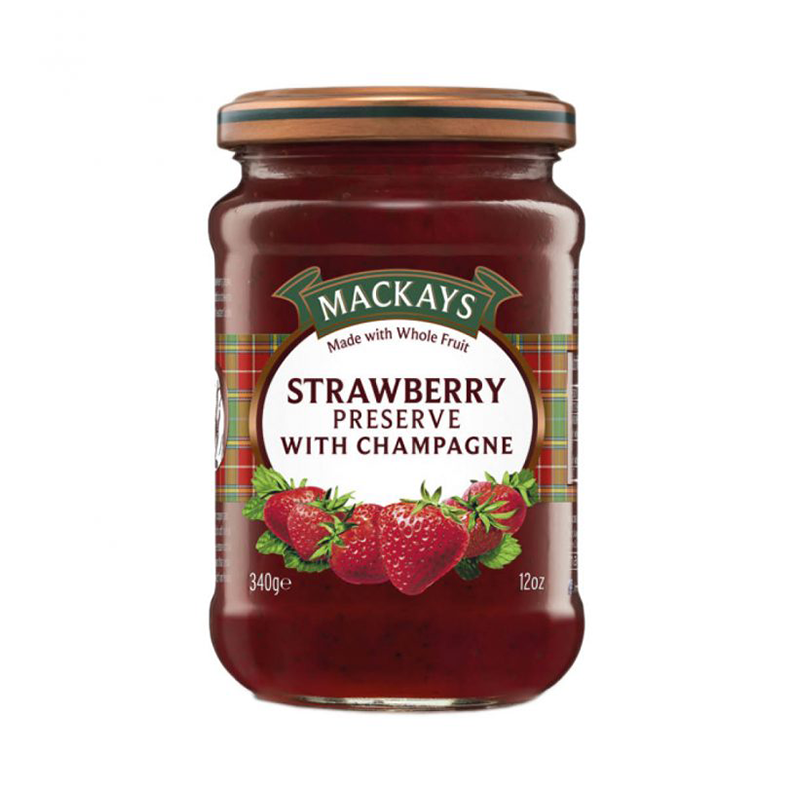 Mackays Strawberry Preserve with Champagne 340g