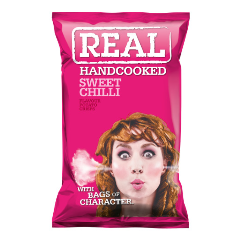 Real Crisps Hand Cooked Sweet Chilli 150g