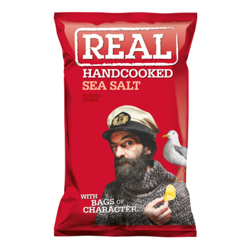 Real Crisps Hand Cooked Sea Salt 150g