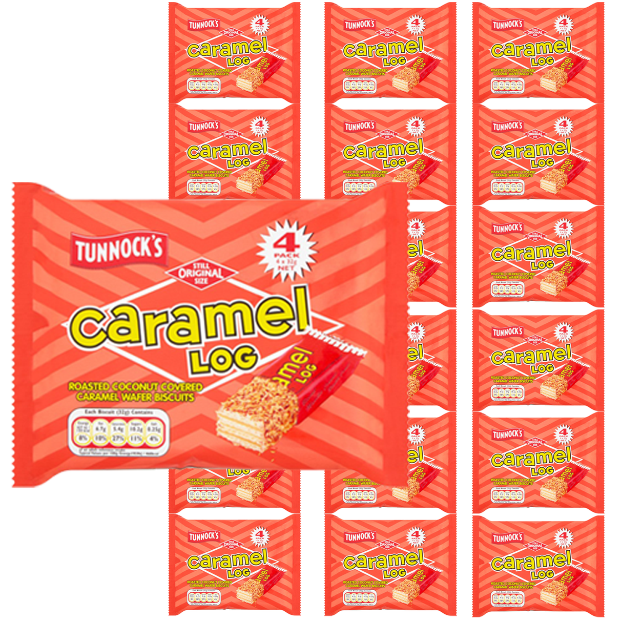 18 x Tunnock's Caramel Log 32g - 4 Pack