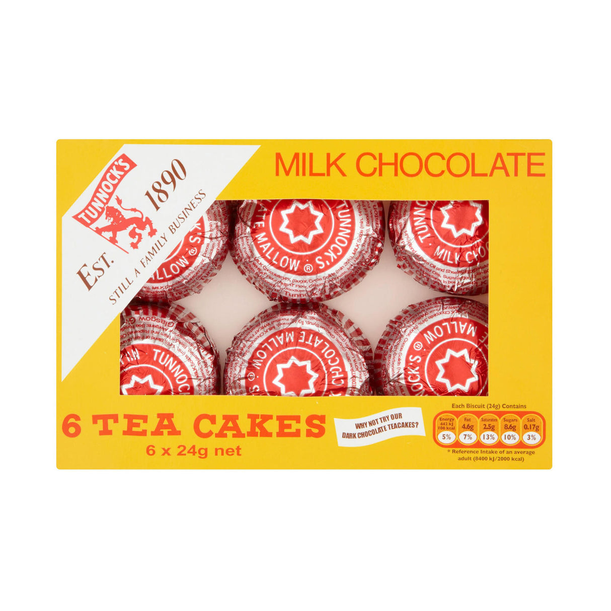 Tunnock's Tea Cakes Milk Chocolate 24g - 6 pack