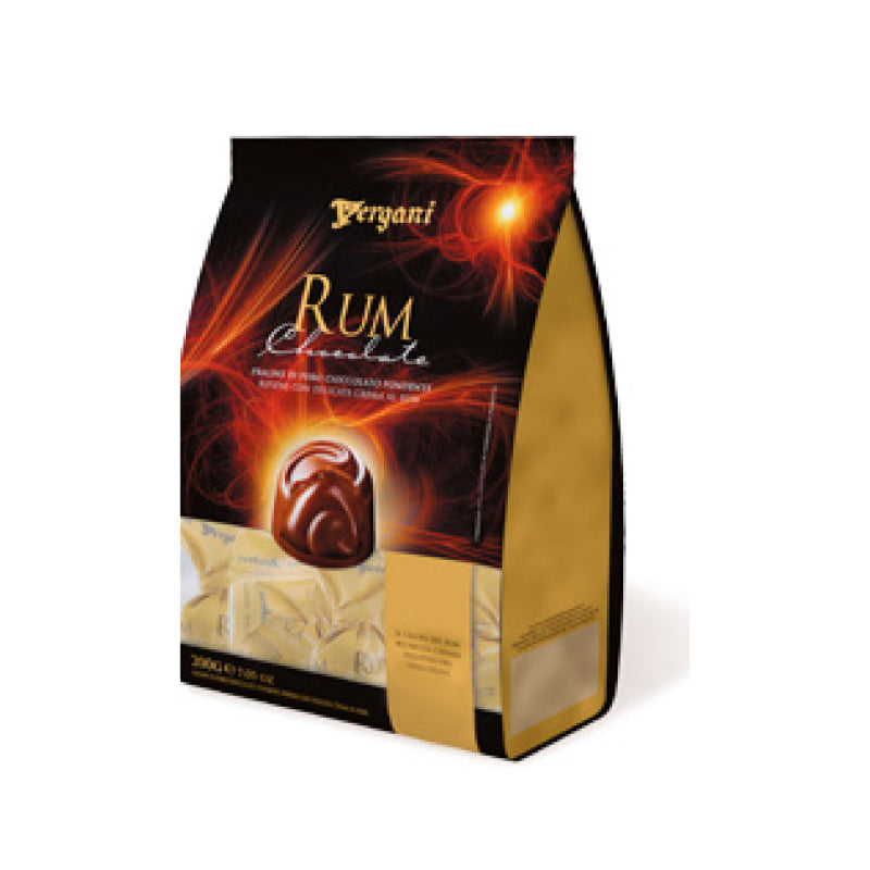 Vergani Liqueur Dark Chocolate Rum Creams 200g