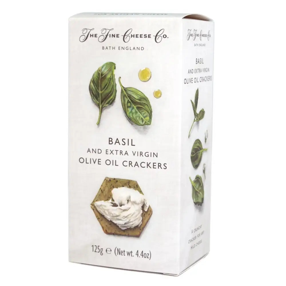 The Fine Cheese Co Basil & Extra Virgin Olive Oil Crackers 100g