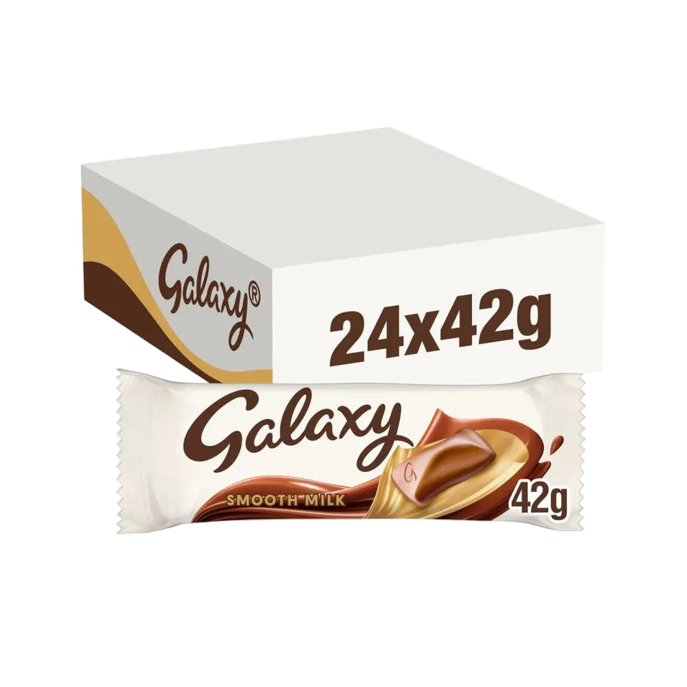 Galaxy Smooth Milk Chocolate Bar 42g Box - 24 Bars