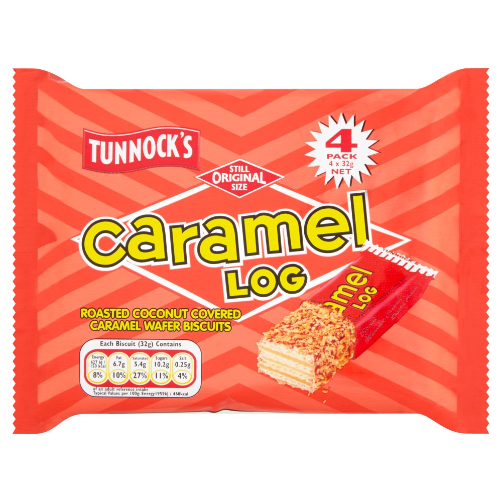 18 x Tunnock's Caramel Log 32g - 4 Pack