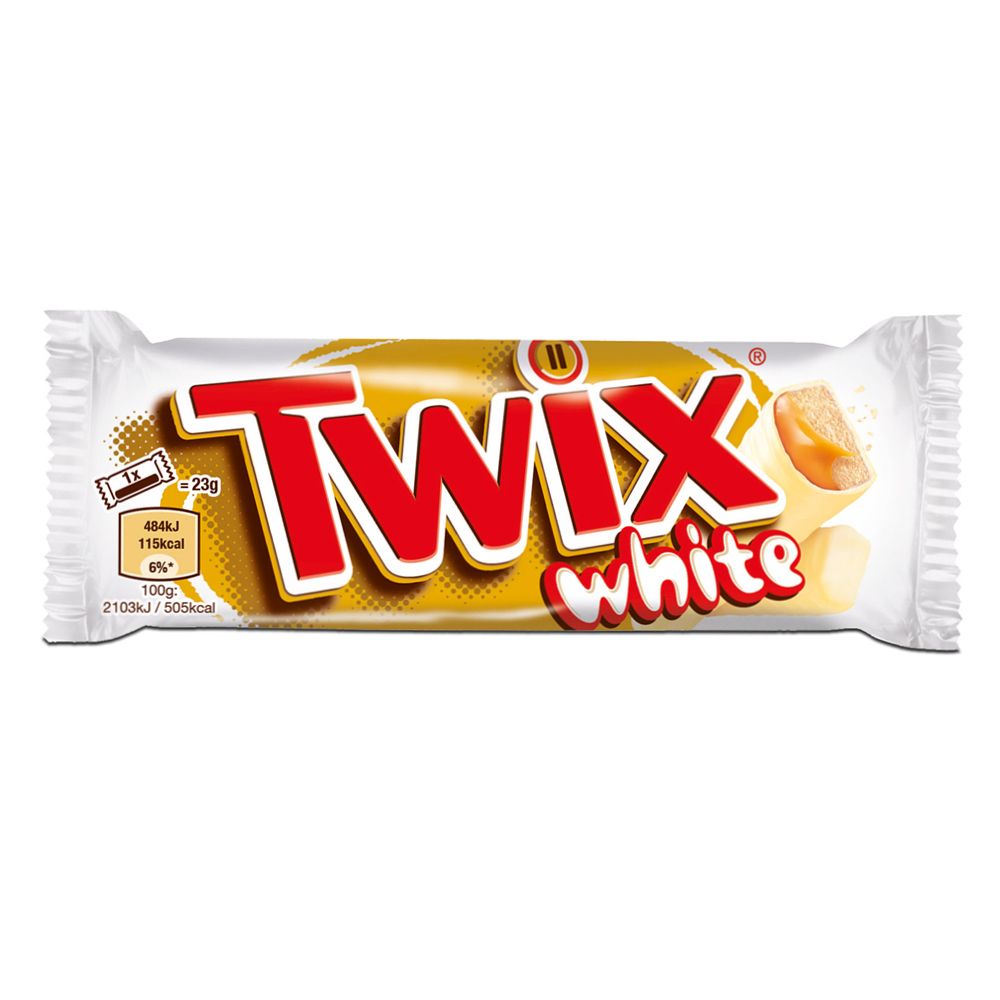 Twix White Chocolate Biscuit Twin Bars 46g