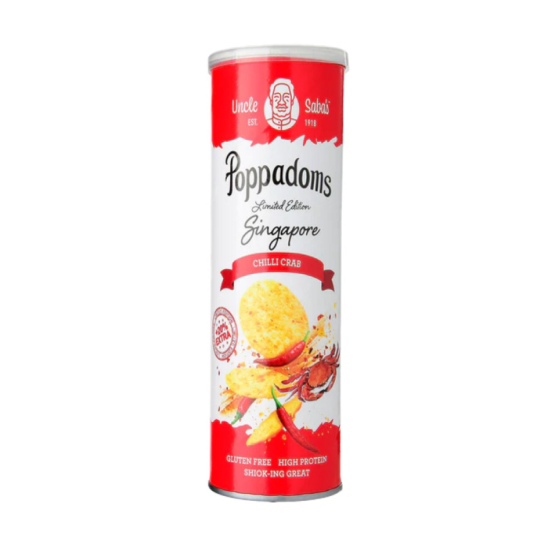 Uncle Saba's Singapore Chilli Crab Poppadoms 60g