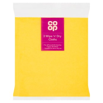 Co-op 3 Wipe 'n' Dry Cloths