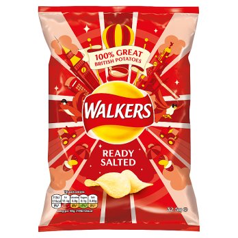 (BBE: 2/03/2024) Walkers Ready Salted Crisps 32.5g