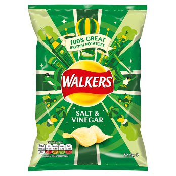 (BBE: 16/03/2024) Walkers Salt & Vinegar Crisps 32.5g