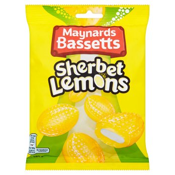 Maynards Bassetts Sherbet Lemons Sweets Bag 192g x 1 unit