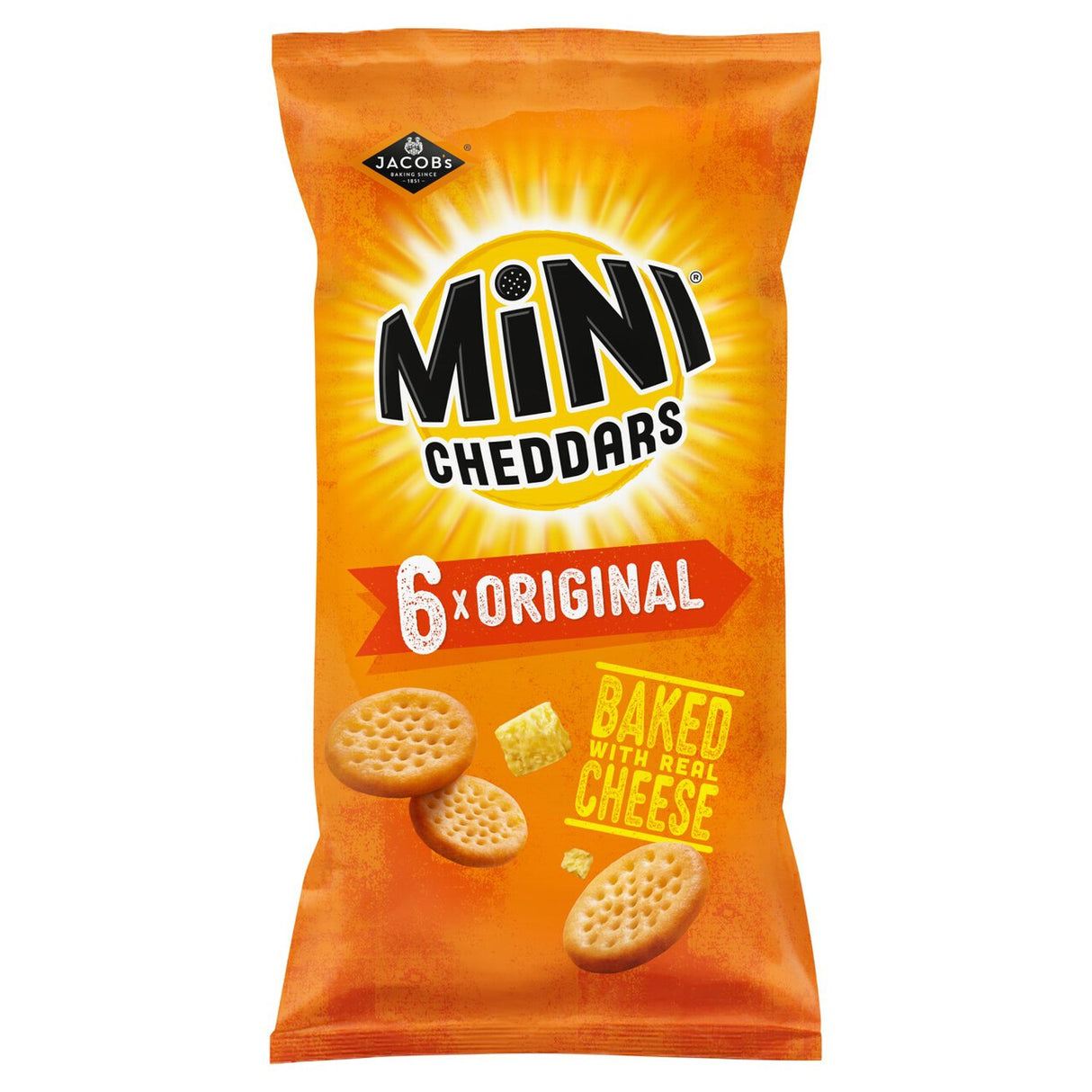 Jacob's Mini Cheddars Original 23g - 6 Pack