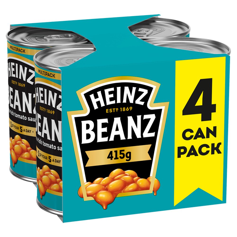 (BBE: 31/01/2024) Heinz Beanz Can 415g -  4 Pack