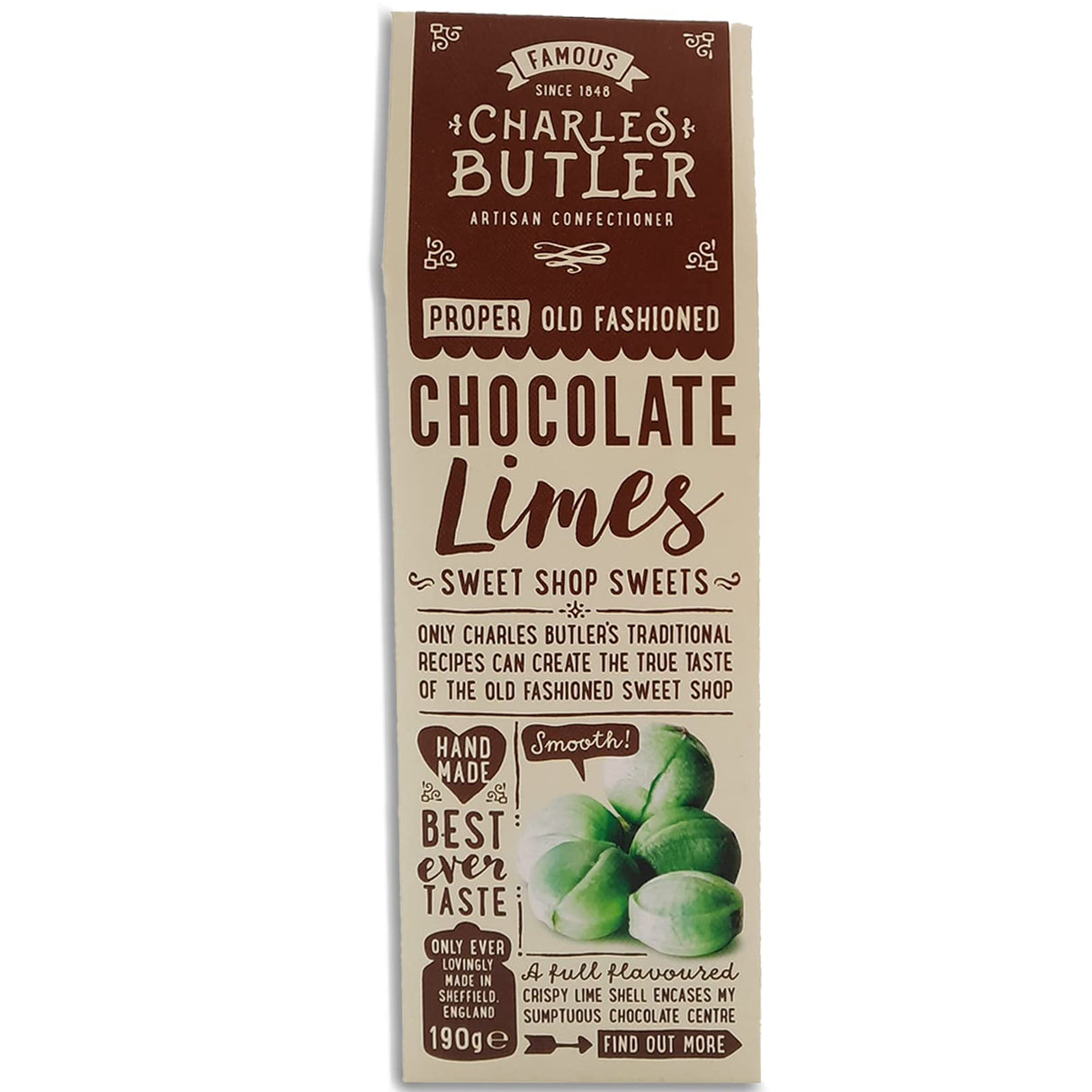Charles Butler Chocloate Limes 190g