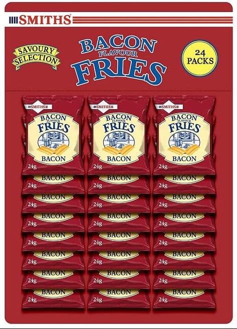 SNACK LOVER Smiths Bacon Fries 24g Bundle - Pub Card 24 Packs