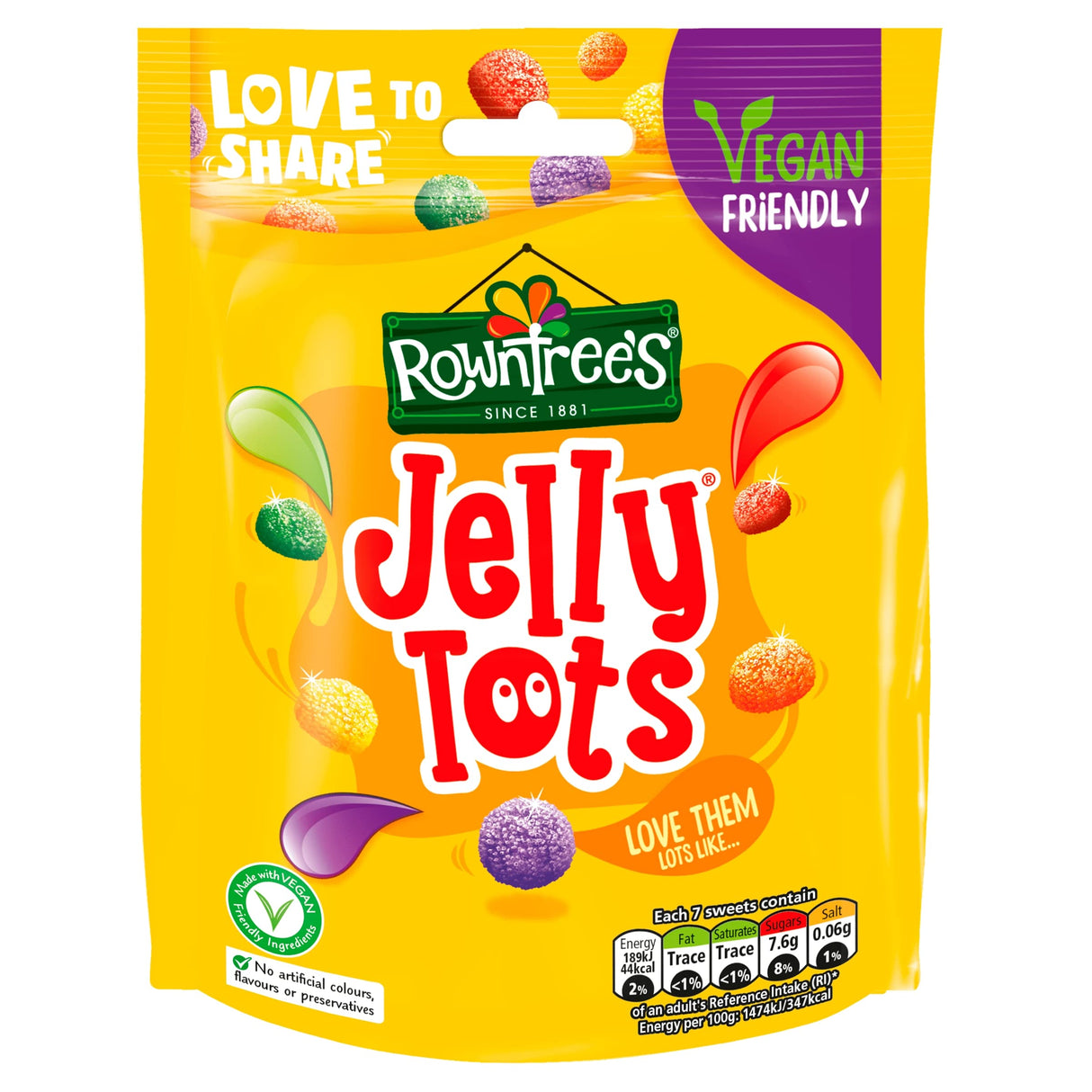 Rowntrees Jelly Tots Sharing Bag 150g x 1 unit