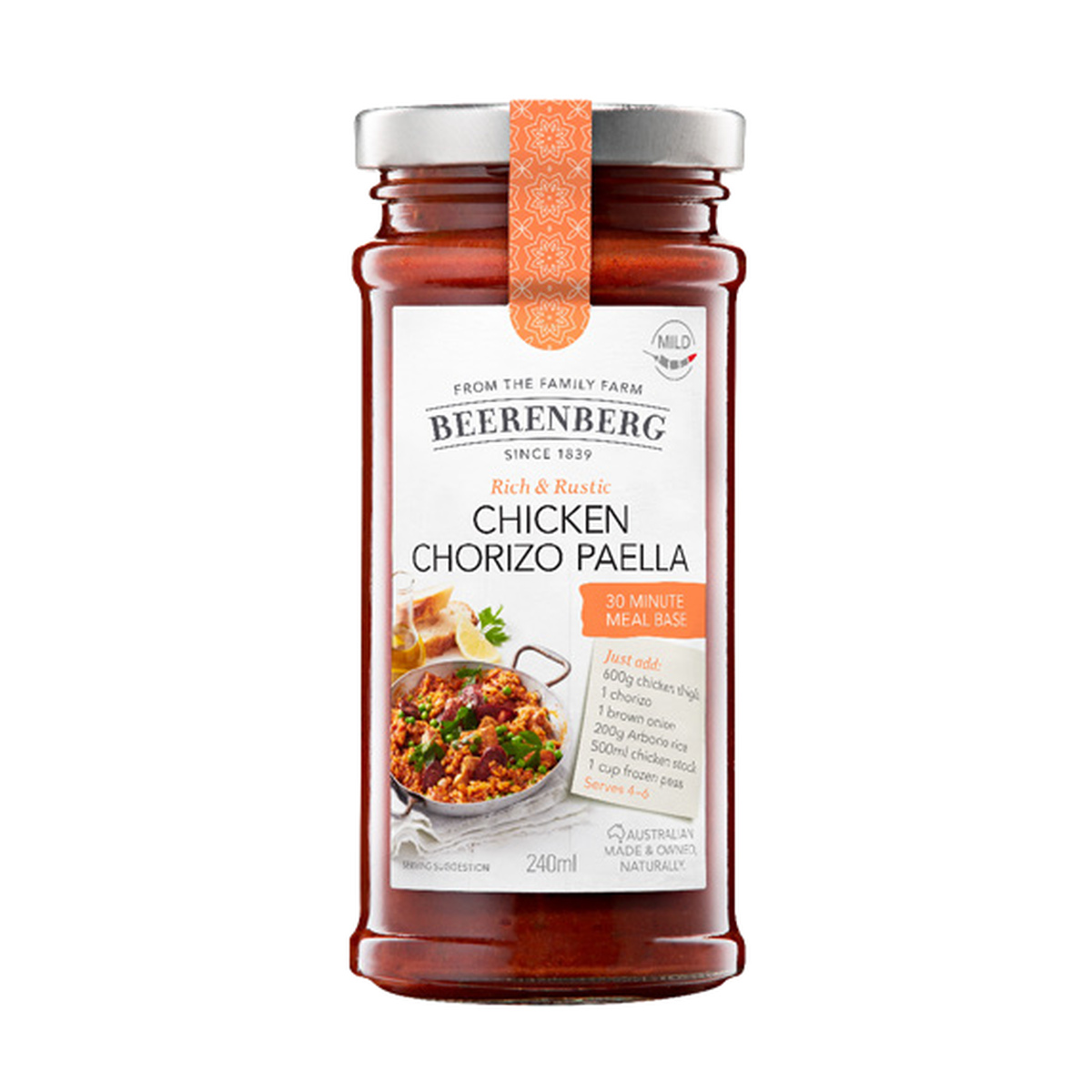 Beerenberg Chicken Chorizo Paella Meal Base 240ml