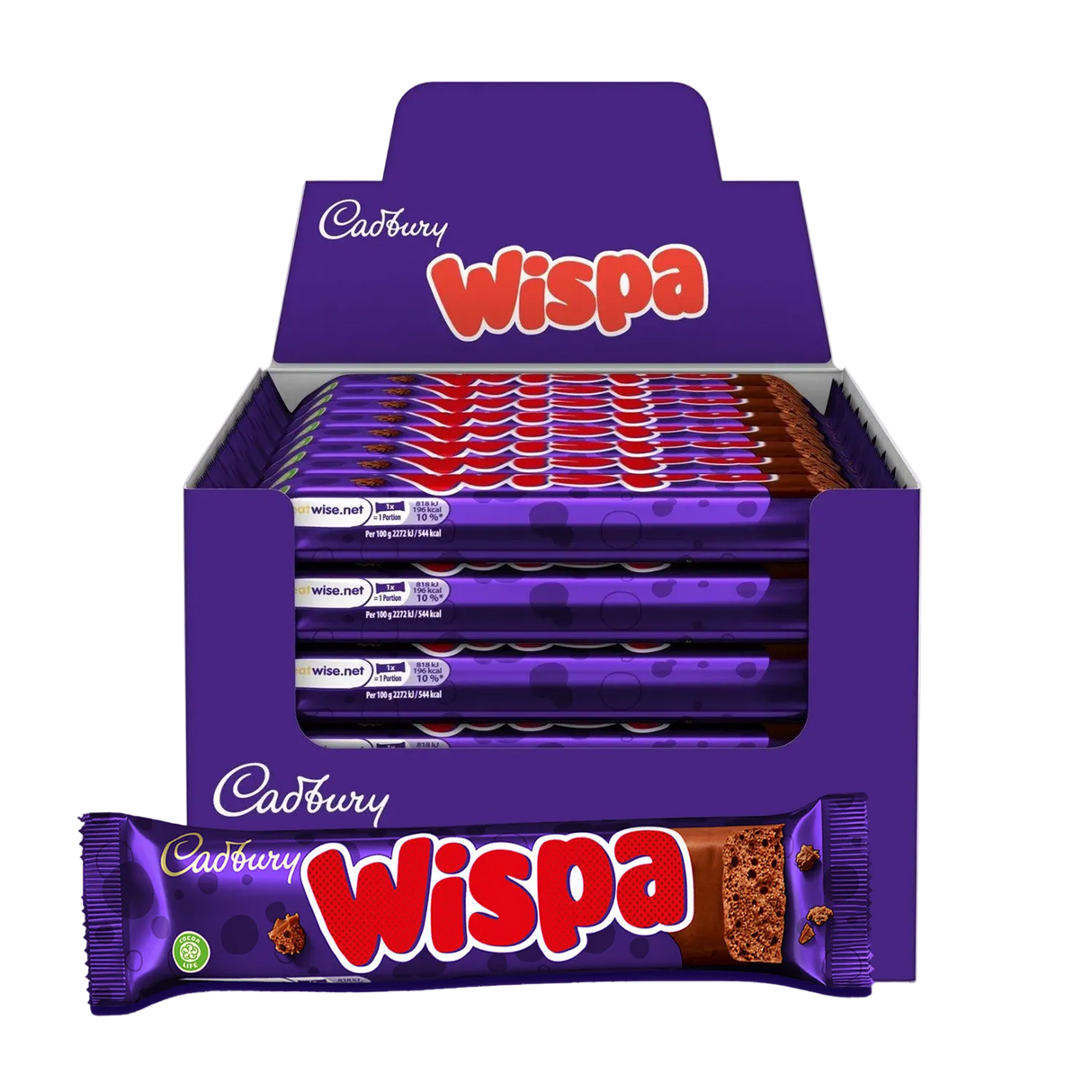 Cadbury Wispa Chocolate 36g Box - 48 Bars