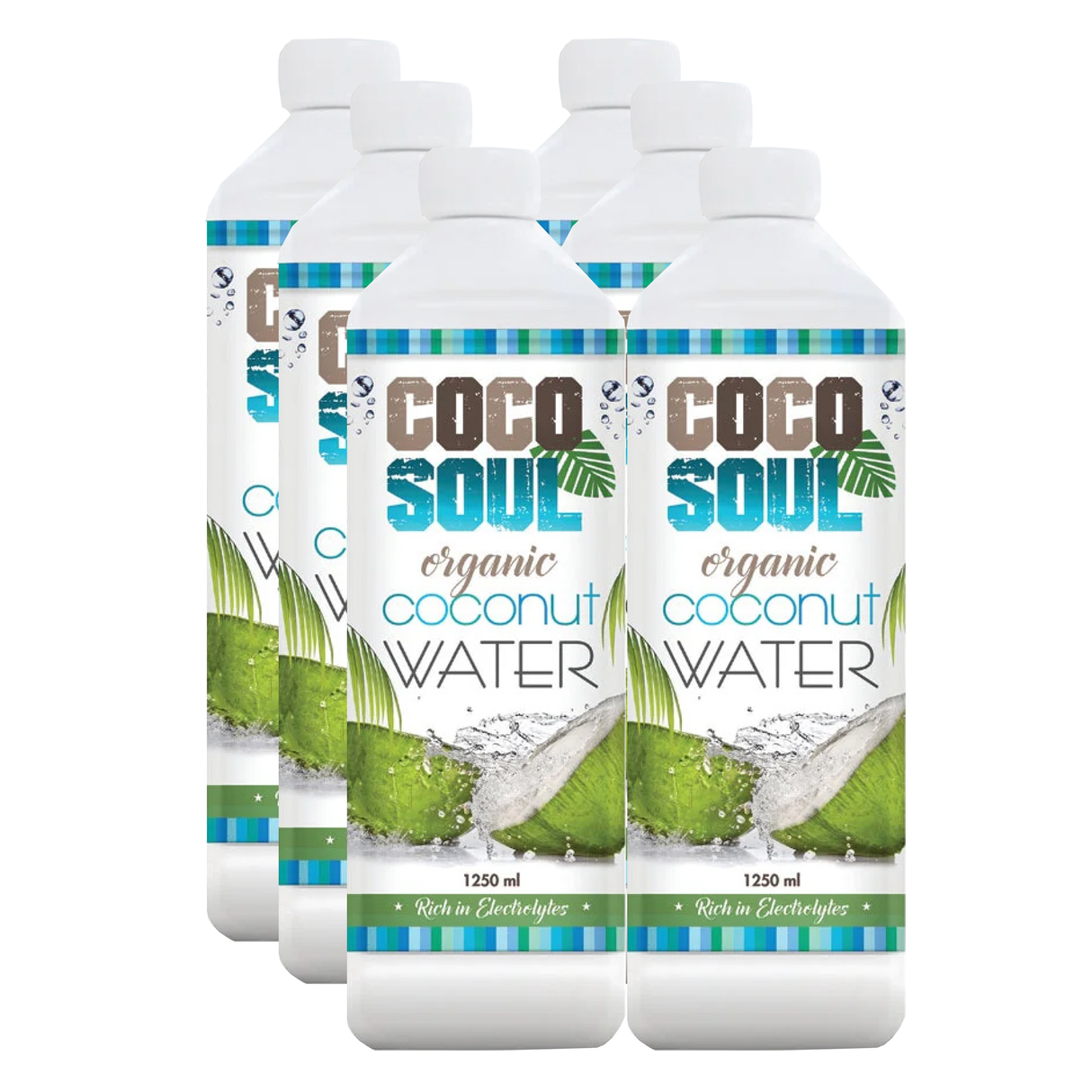 Coco Soul Organic Coconut Water 1.25L - 6 Pack Deal