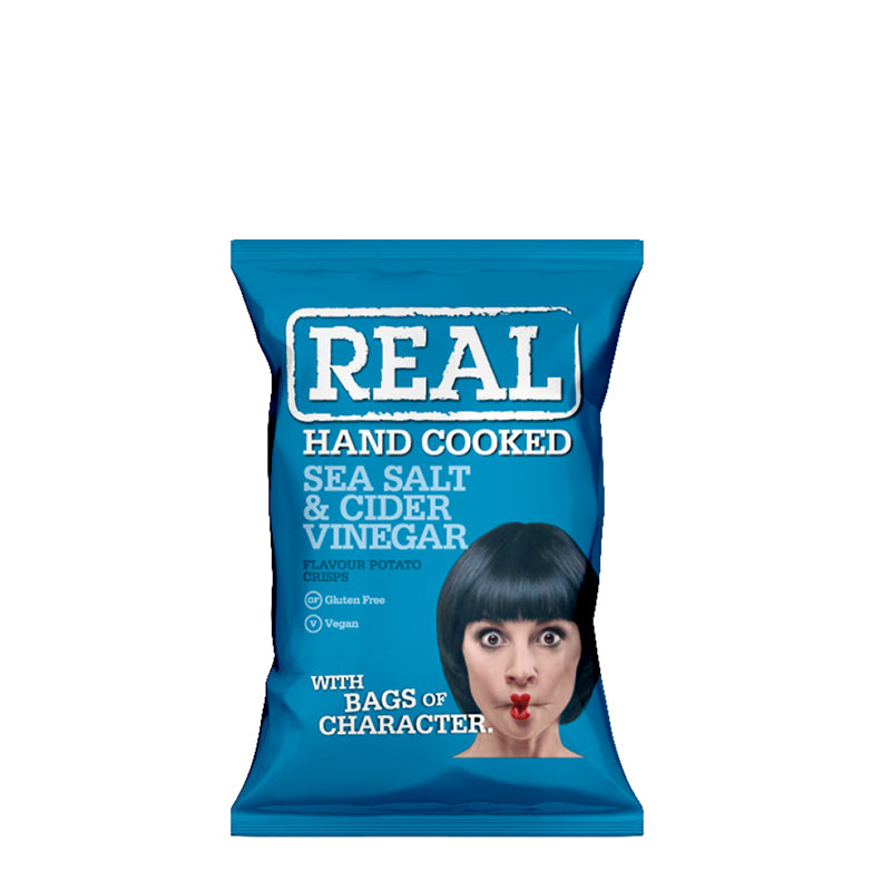 Real Crisps Hand Cooked Sea Salt & Vinegar 35g