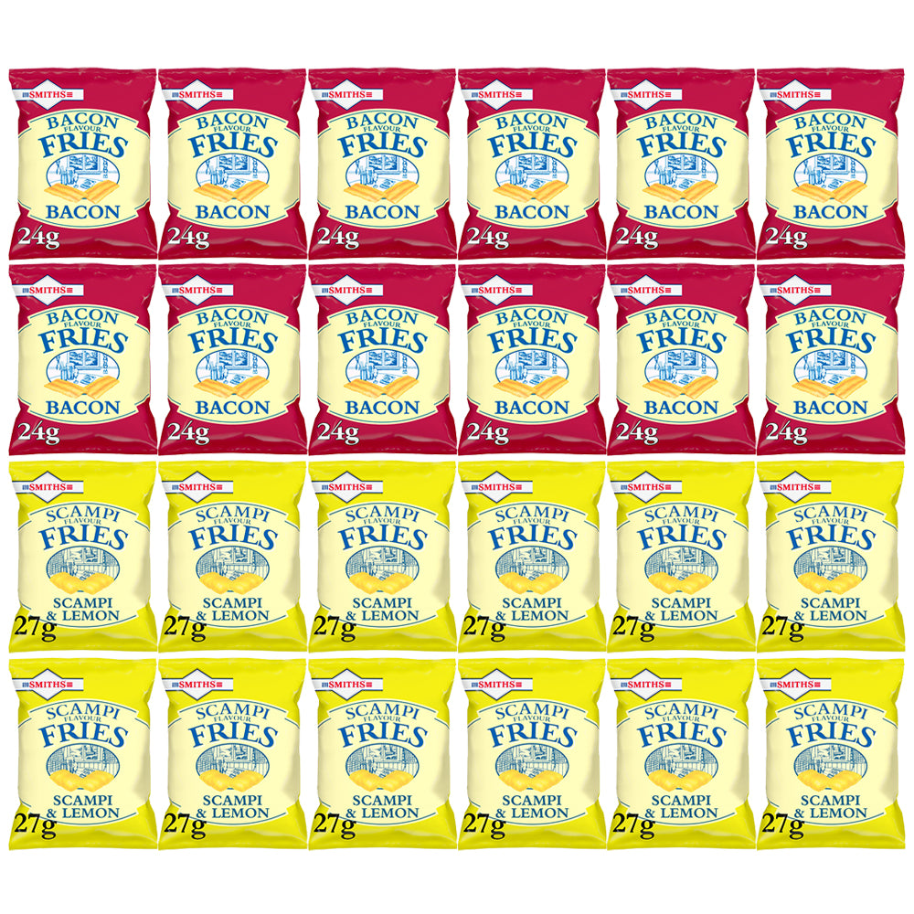 Smiths Variety Pack - 12x Bacon Fries & 12x Scampi Fries