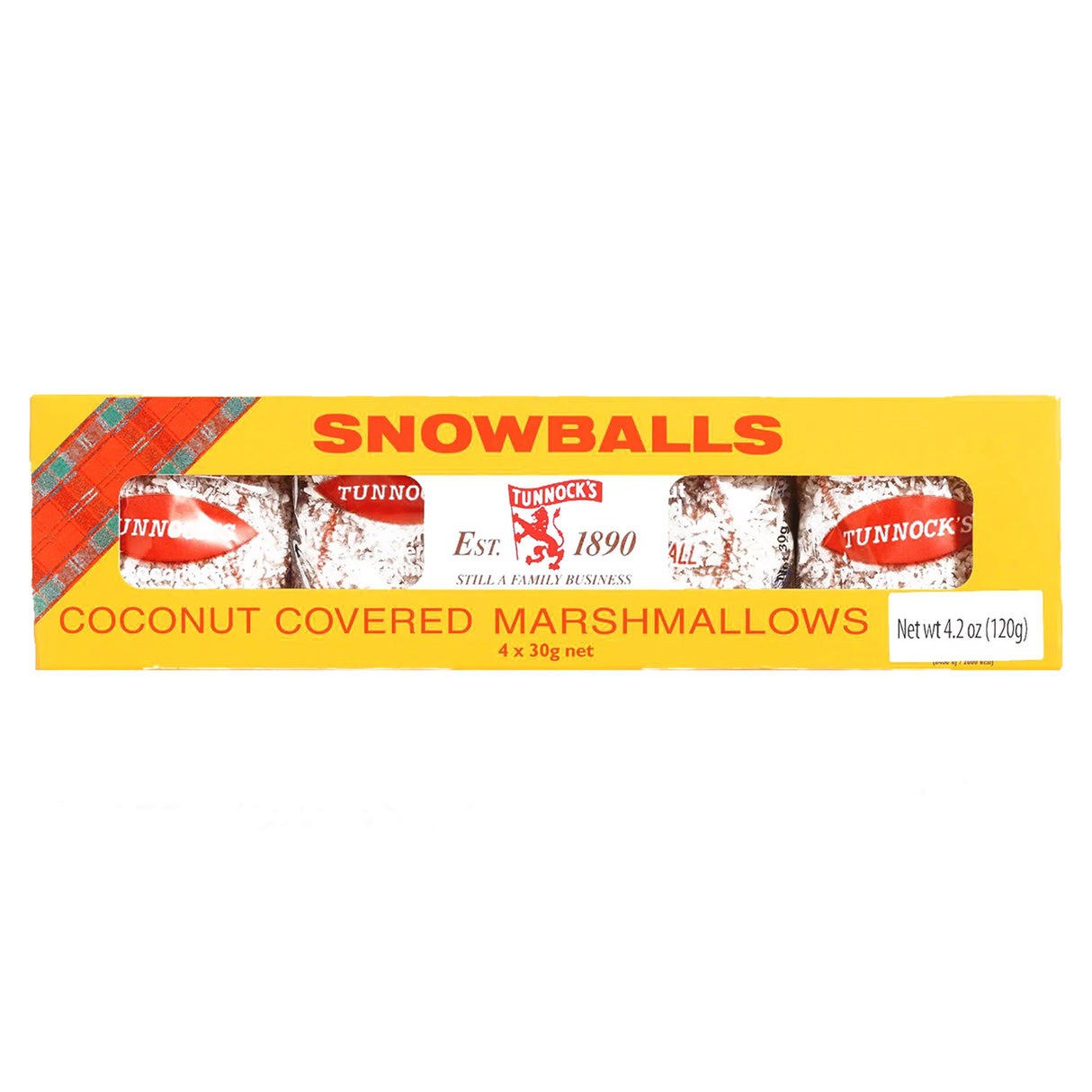 Tunnock's Snowballs 4 Pack 30g