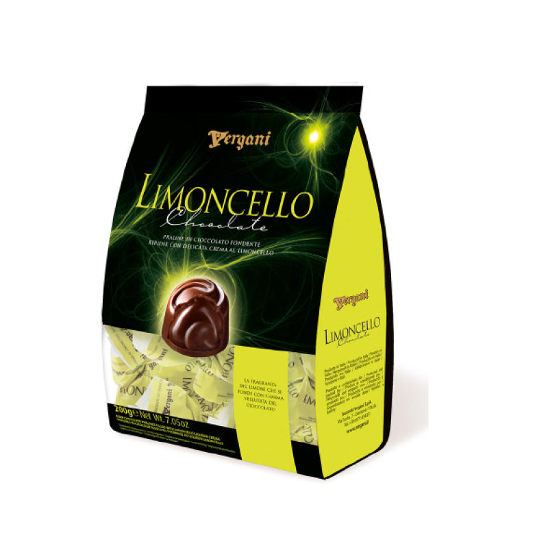 Vergani Liqueur Dark Chocolate Limoncello Creams 200g