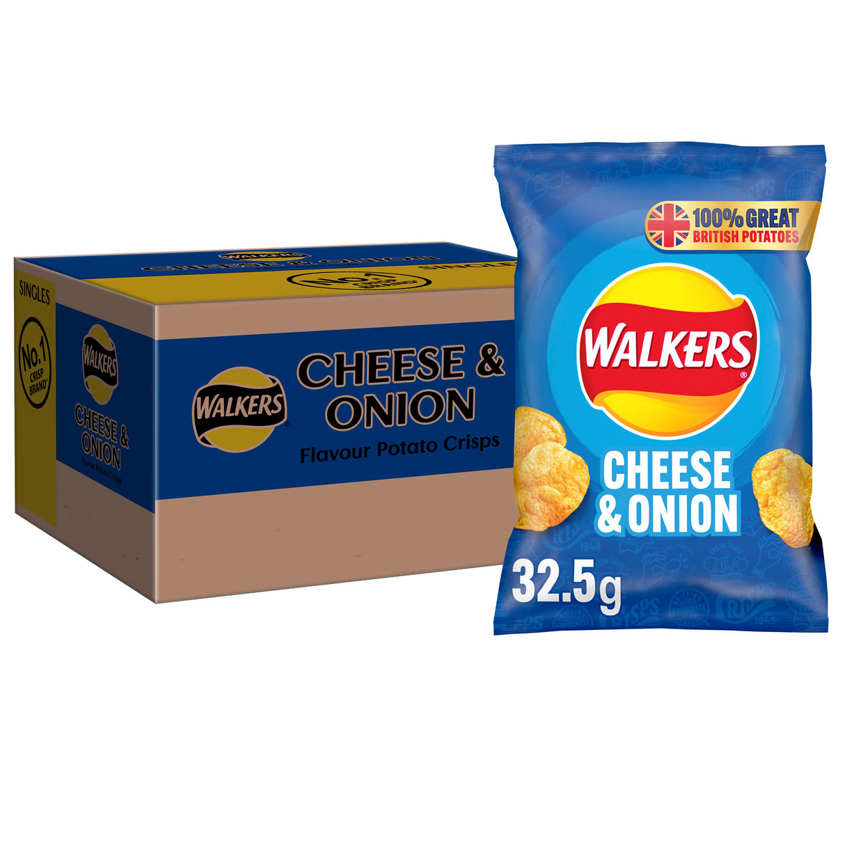 SNACK LOVER Walkers Crisps Cheese & Onion 32.5g - 48 Pack