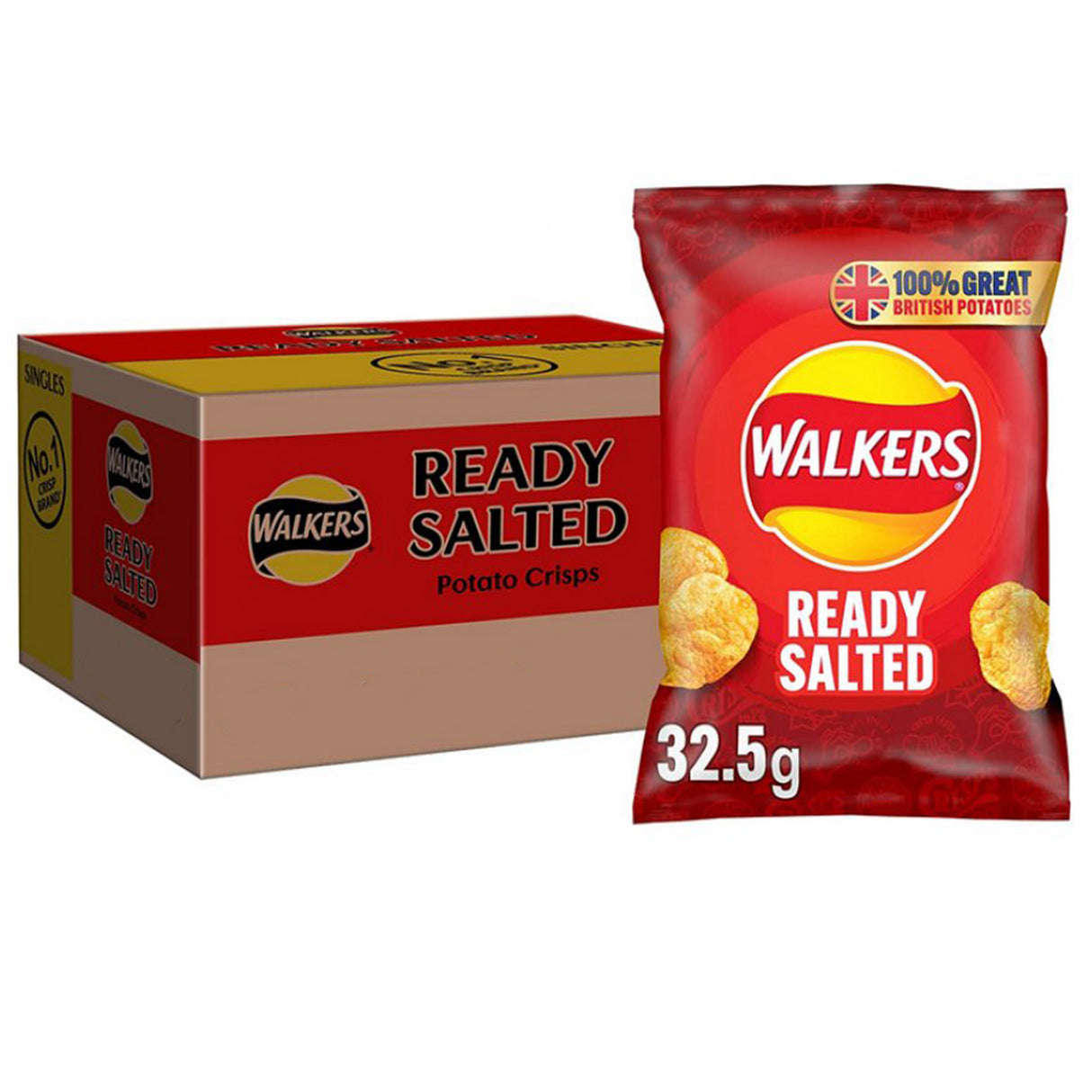 SNACK LOVER Walkers Ready Salted Crisps 32.5g - 48 Pack