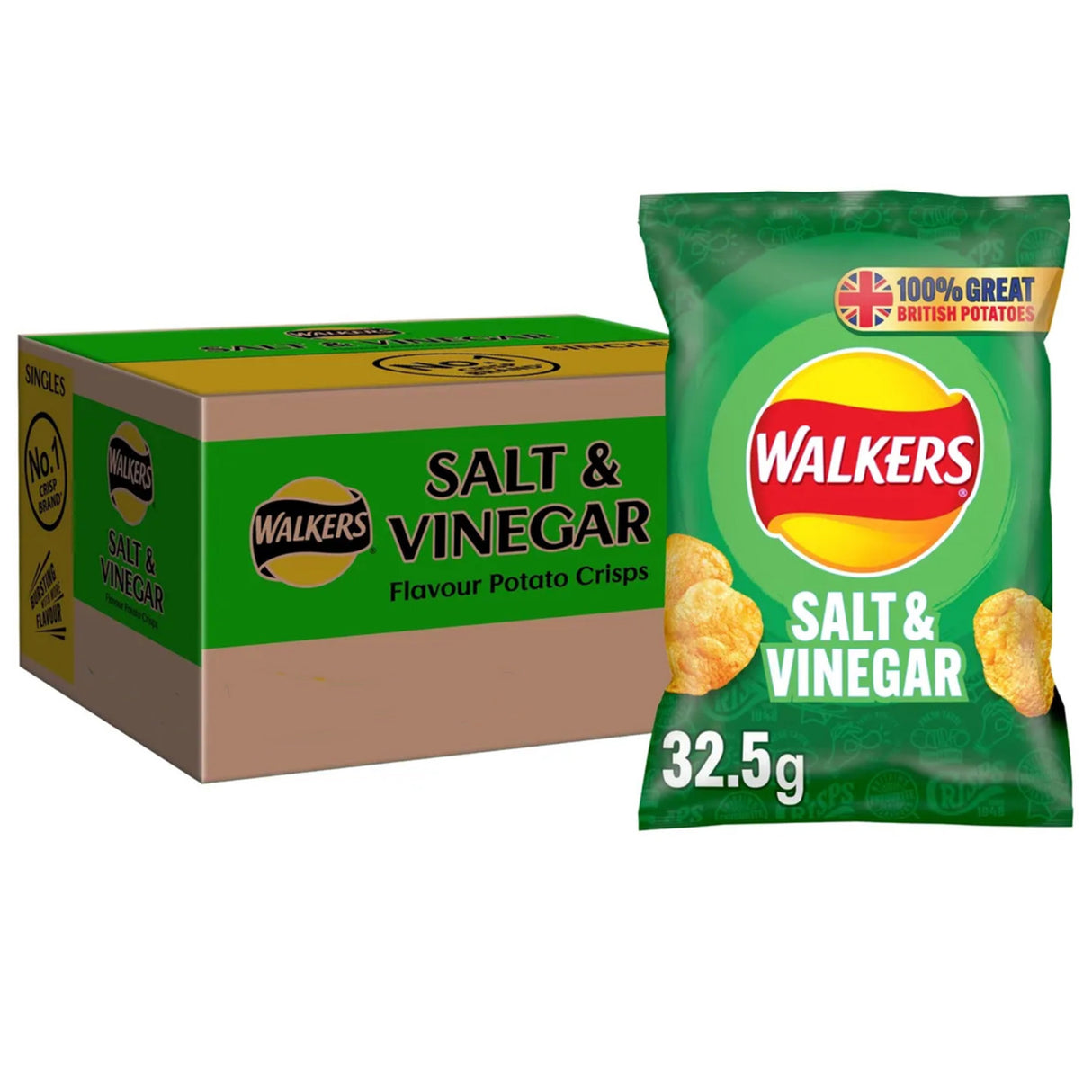 SNACK LOVER Walkers Salt & Vinegar Crisps 32.5g - 48 Pack