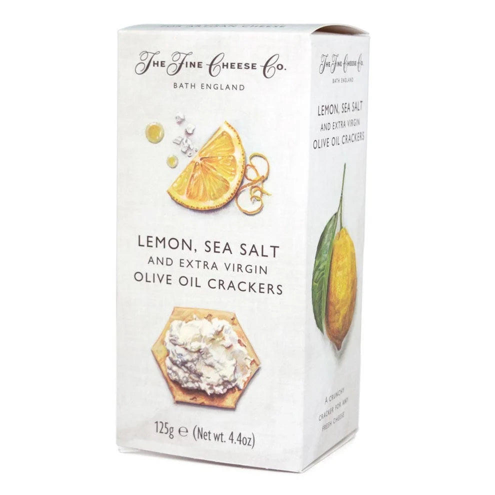 The Fine Cheese Co Lemon, Sea Salt & Extra Virgin Olive Oil Crackers 100g