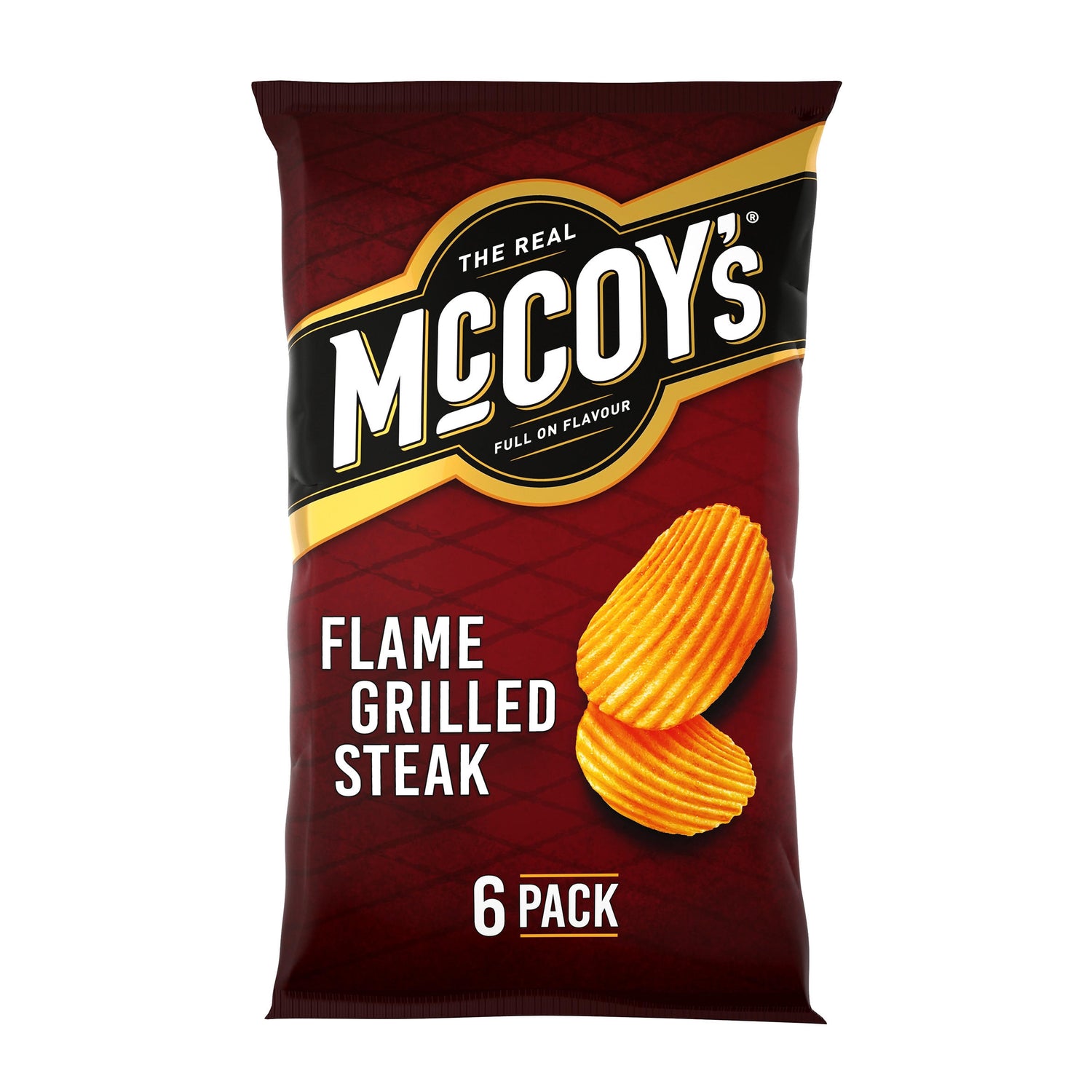 McCoy's Flame Grilled Steak Ridge Cut 25g - 6 Pack
