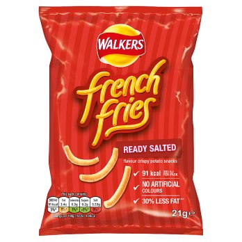 (BBE: 9/03/2024) Walkers French Fries Ready Salted Snacks 21g