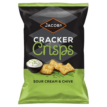Jacobs Cracker Crisps Sour Cream & Chive Snacks 150g x 1 unit