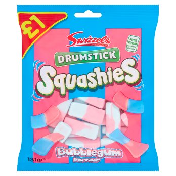 Swizzels Drumstick Squashies Bubblegum Flavour 131g x 1 unit